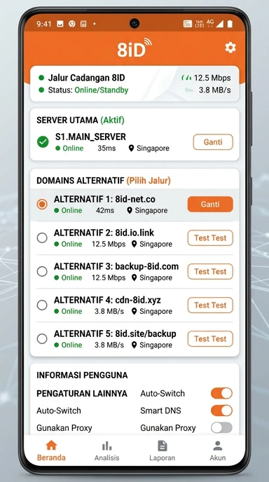 Halaman Link Alternatif 8id untuk Pengguna Android