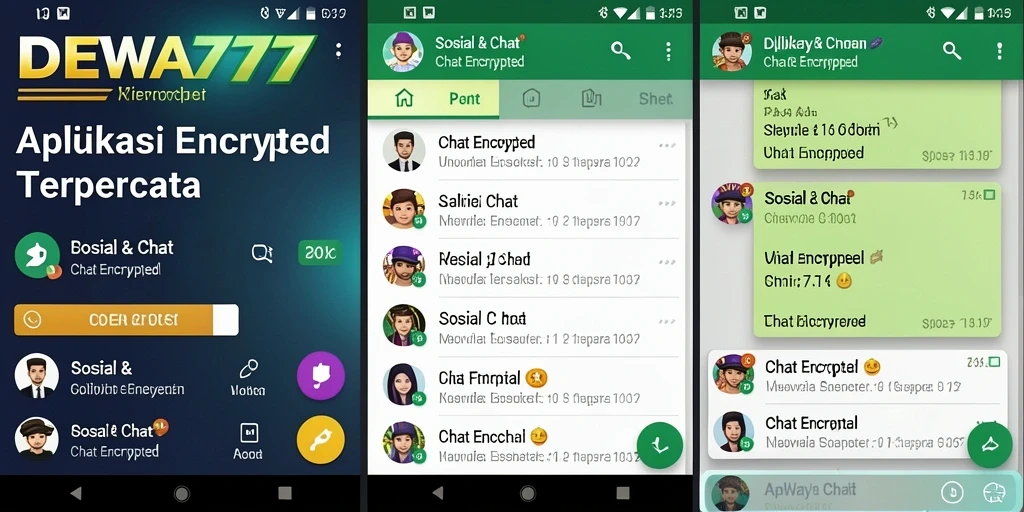 Antarmuka DEWA777 menampilkan fitur Chat Encrypted yang canggih.