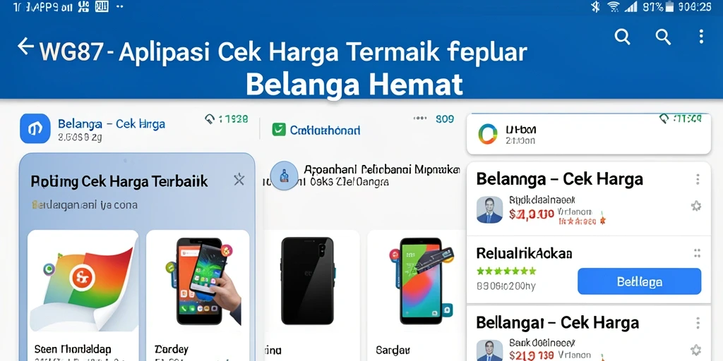 Antarmuka aplikasi WG87 yang menampilkan fungsi Cek Harga dengan jelas.