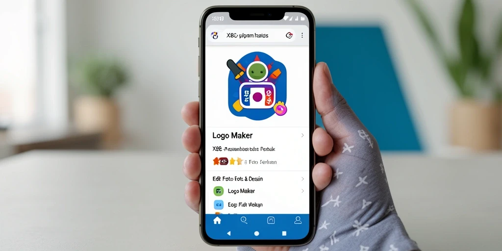 Tampilan antarmuka X88 dengan fitur lengkap untuk membuat logo.